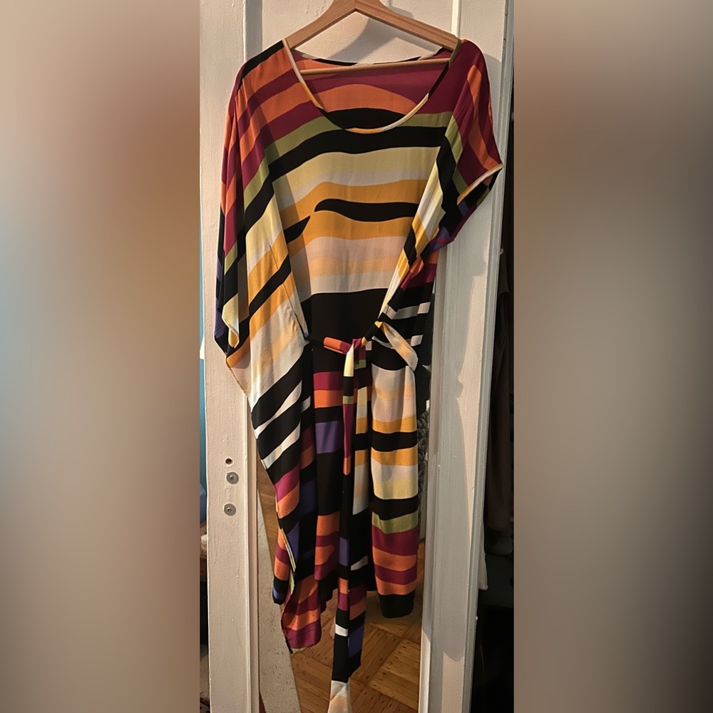 Asymmetrical  Silk Tunic with Belt